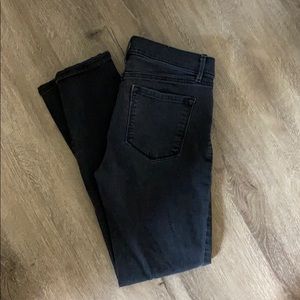Loft Modern Straight faded black denim jean